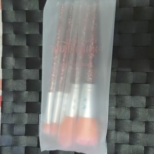 SLMISSGLAM Rainbow Luxe Set 5 Brushes NEW Glitter Makeup